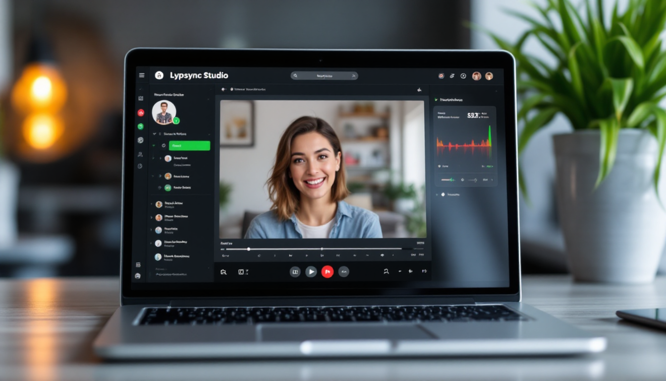 Lypsync Studio 사용법 - 웹 브라우저 인터페이스 화면