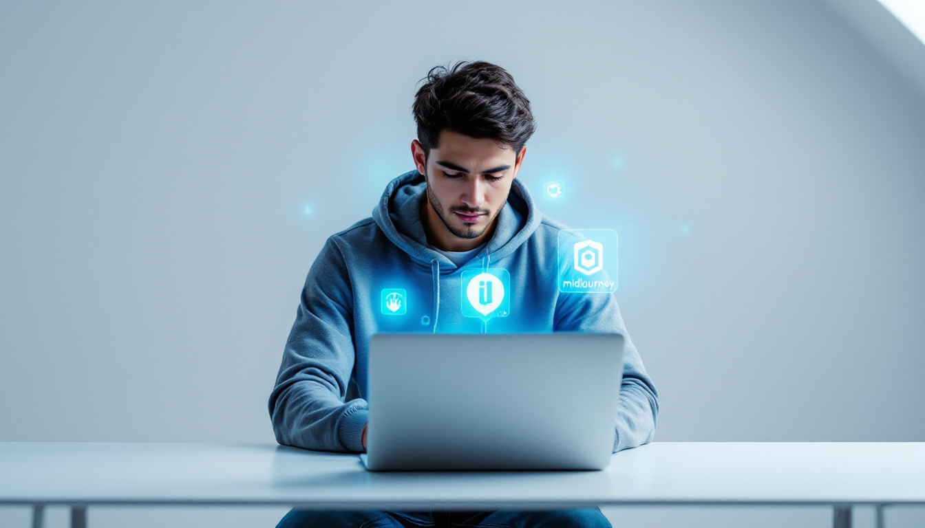 Midjourney, DALL-E 3, Ideogram AI 툴 아이콘들