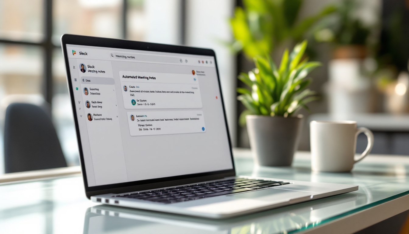 노션 회의록이 완료되자 슬랙 채널에 자동으로 알림이 공유되는 모습