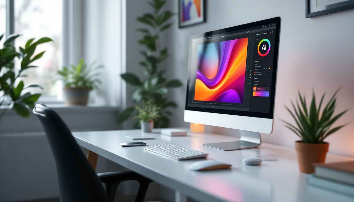 AI 지원 편집 도구로 로고 디자인을 전문가처럼 수정하는 작업 공간