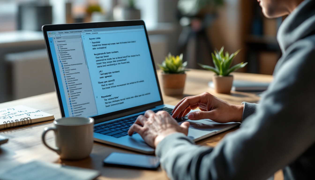 AI 어시스턴트와 상호작용하며 키워드 리서치와 프롬프트 생성 과정을 보여주는 모습