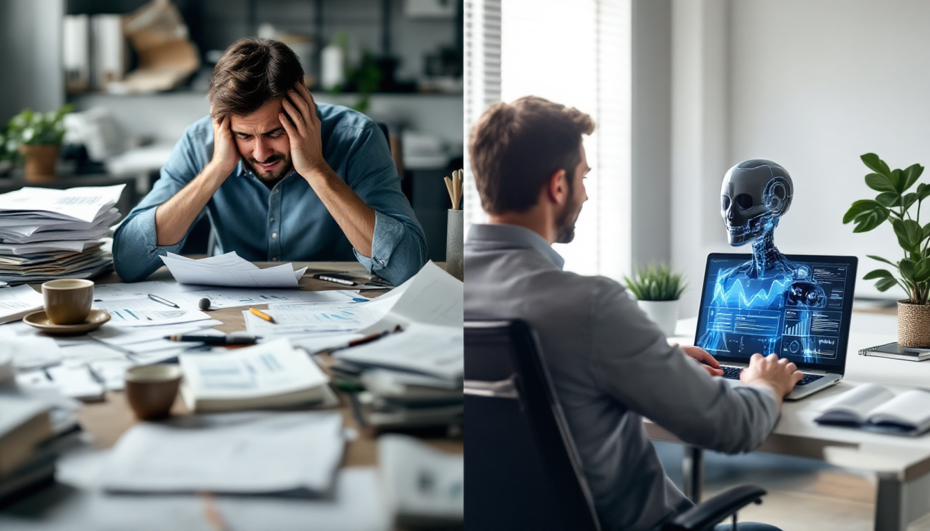 클로드 AI 자동화로 리서치 및 보고서 작성 시간이 단축되는 모습