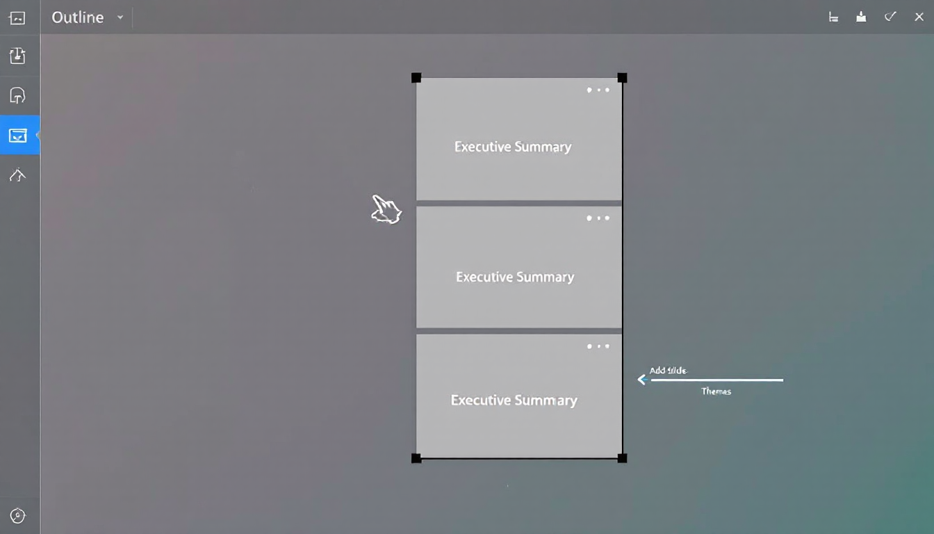 미리캔버스 AI PPT 사용법 3단계: AI가 제안한 개요를 검토하고 편집하는 화면