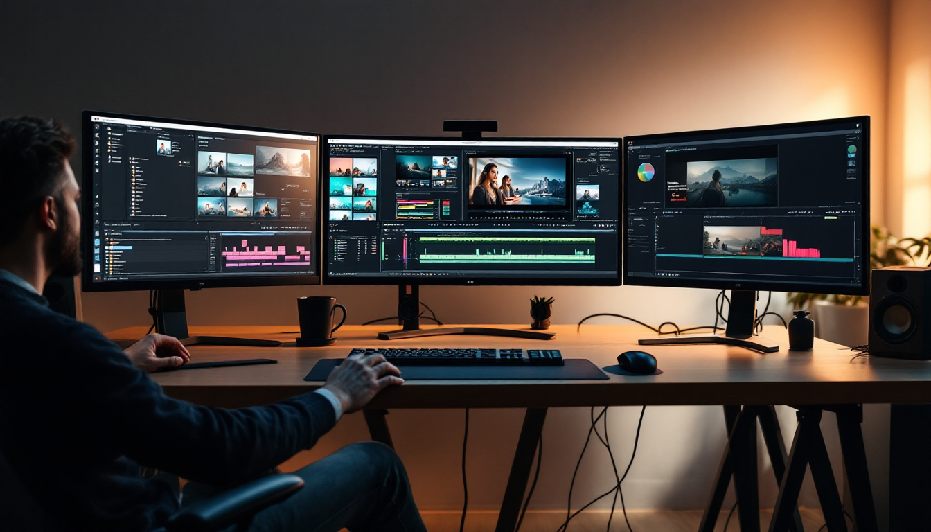 CapCut 프리미어 프로 차이점 중 Premiere Pro의 전문적 인터페이스를 보여주는 이미지