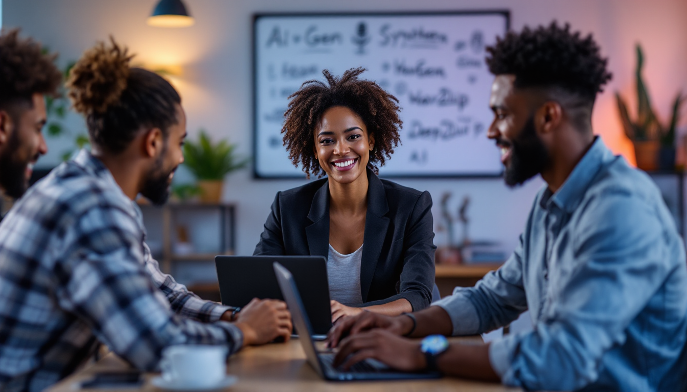 다양한 콘텐츠 제작자들이 여러 AI 립싱크 툴을 사용하는 모습