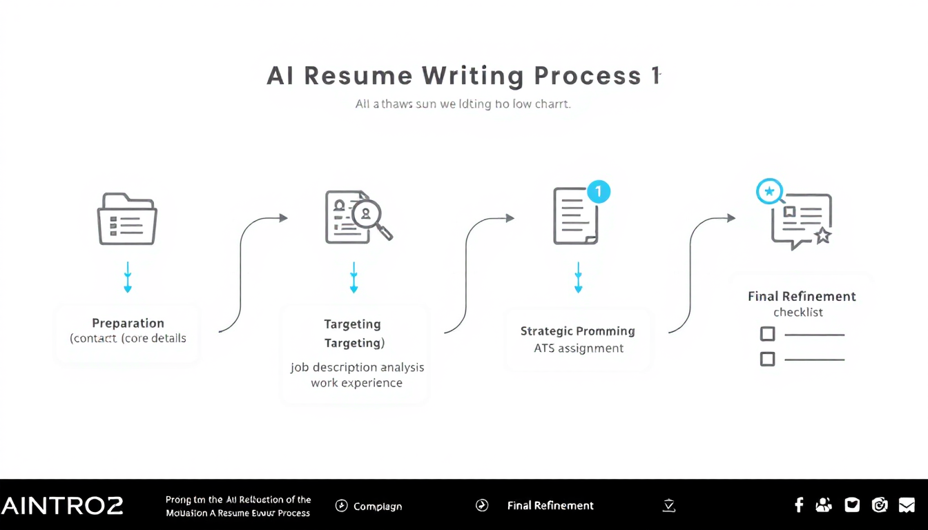 AI 이력서 작성 4단계 실전 프로세스 순서도