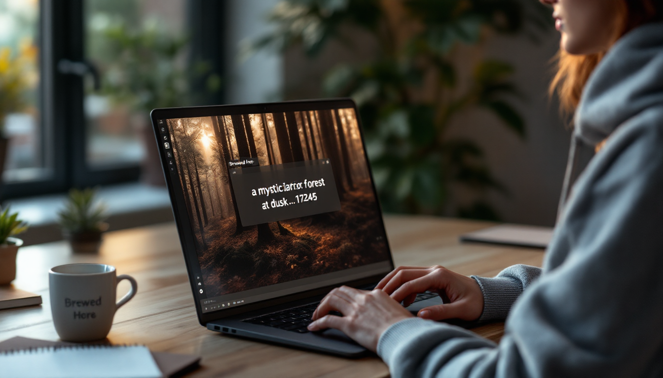 미드저니 캐릭터 일관성 유지를 위해 커피 마시는 캐릭터 프롬프트 예시가 보이는 AI 생성 화면