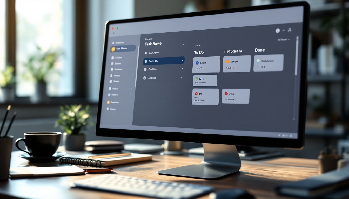 노션 AI로 생성된 회의록을 데이터베이스로 전환하여 칸반 보드로 관리하는 모습