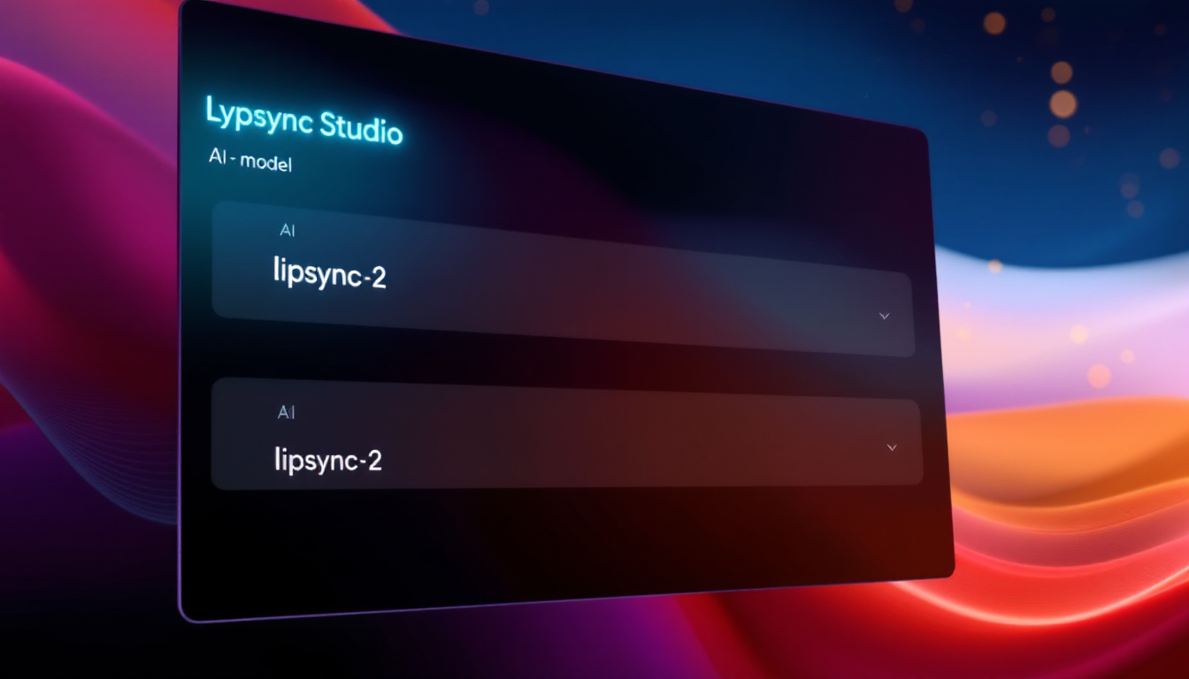 Lypsync Studio 사용법 3단계 - AI 모델 선택 후 생성 버튼 클릭