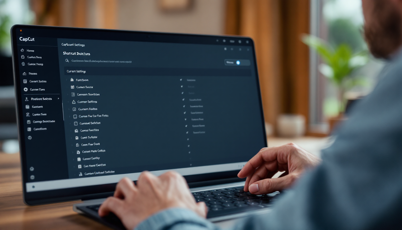CapCut 단축키 설정 메뉴에서 사용자가 직접 키를 변경하는 화면