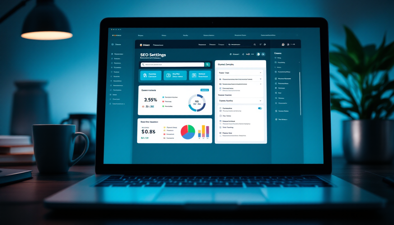 웹사이트 SEO 설정과 도메인 연결, 게시 과정의 사용자 친화적 대시보드 이미지