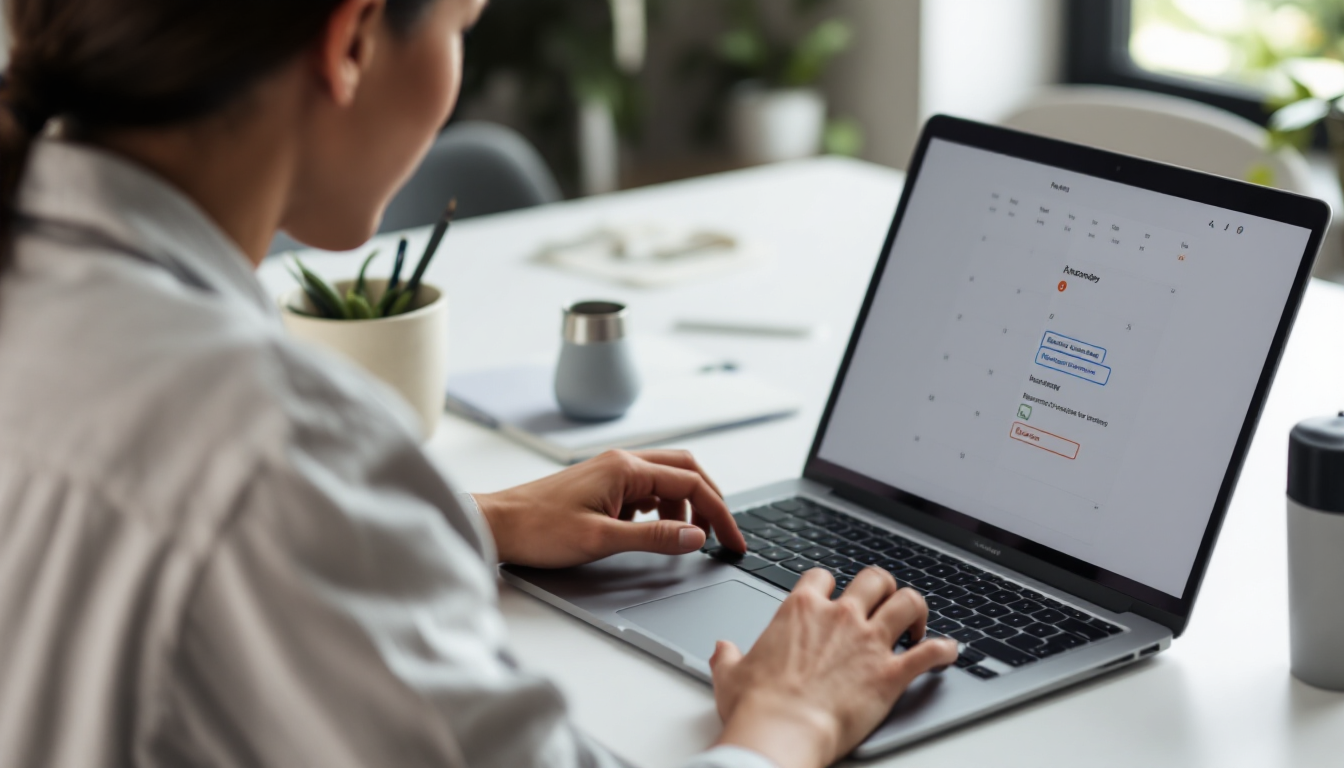 자연어로 AI 일정 관리 앱에 명령하는 사용자 모습