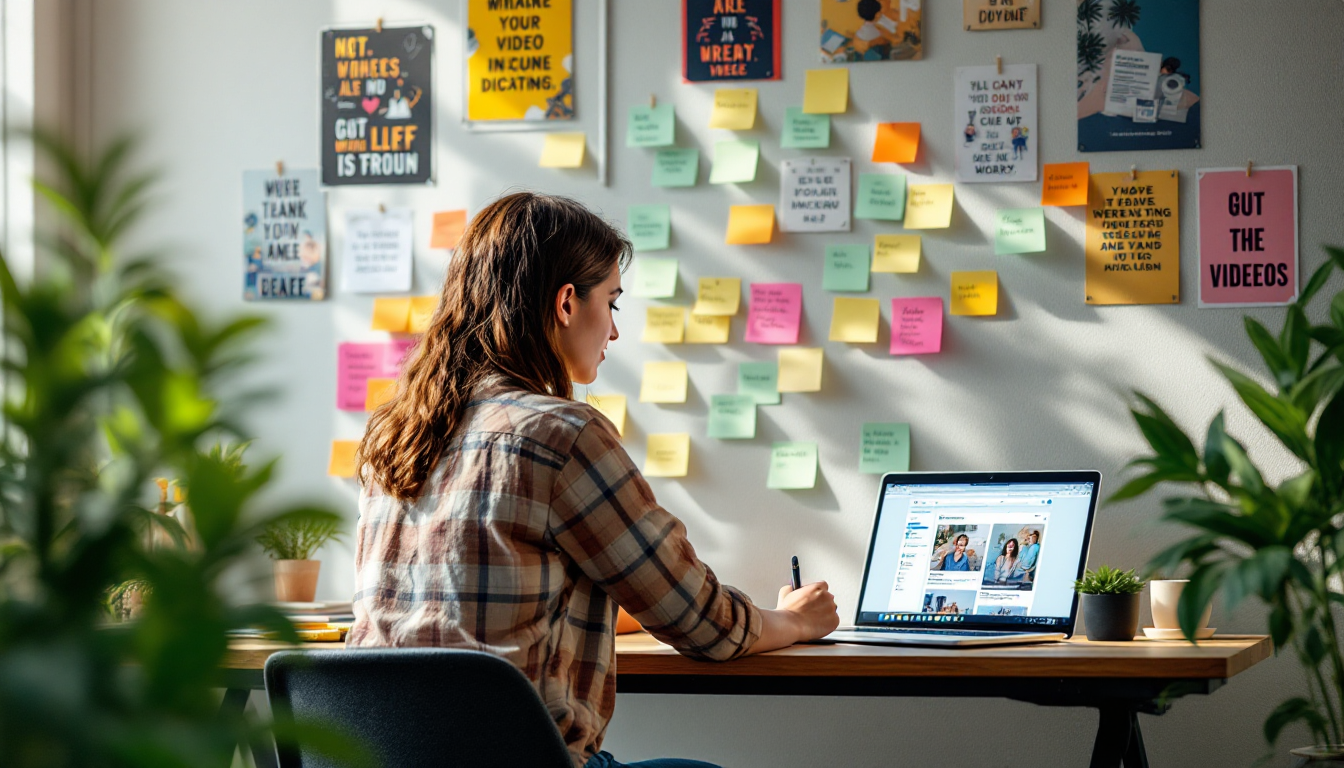 다양한 틈새시장 아이디어가 적힌 포스트잇