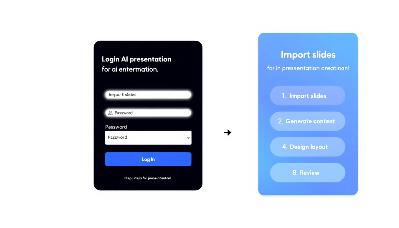 미리캔버스 AI PPT 사용법 1단계: 웹사이트 로그인 및 AI 프레젠테이션 시작 화면