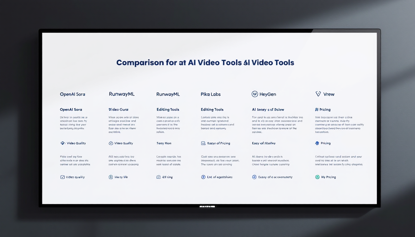 AI 영상 제작 도구 로고 인포그래픽