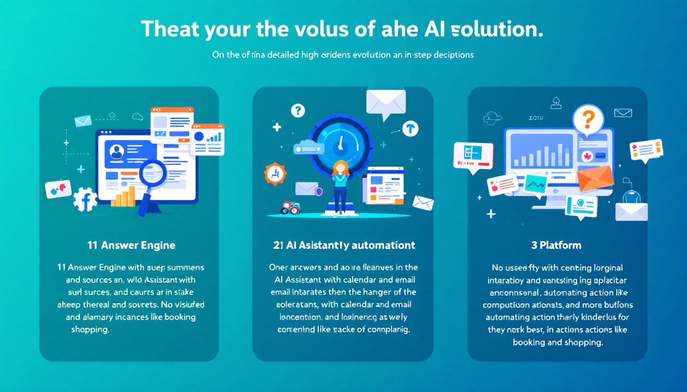 퍼플렉시티 AI 3단계 진화 과정 인포그래픽