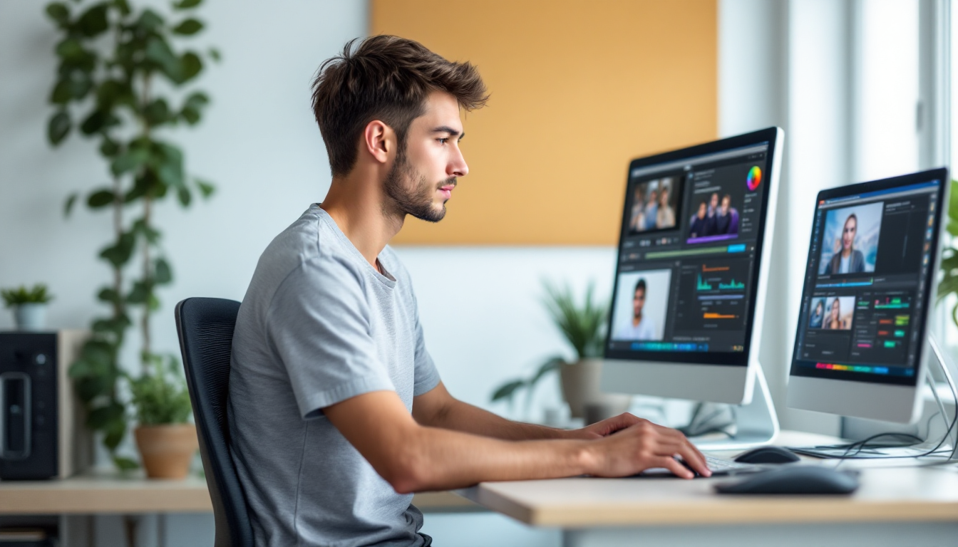 Lypsync Studio 사용을 위해 영상과 음성 파일을 준비하는 모습