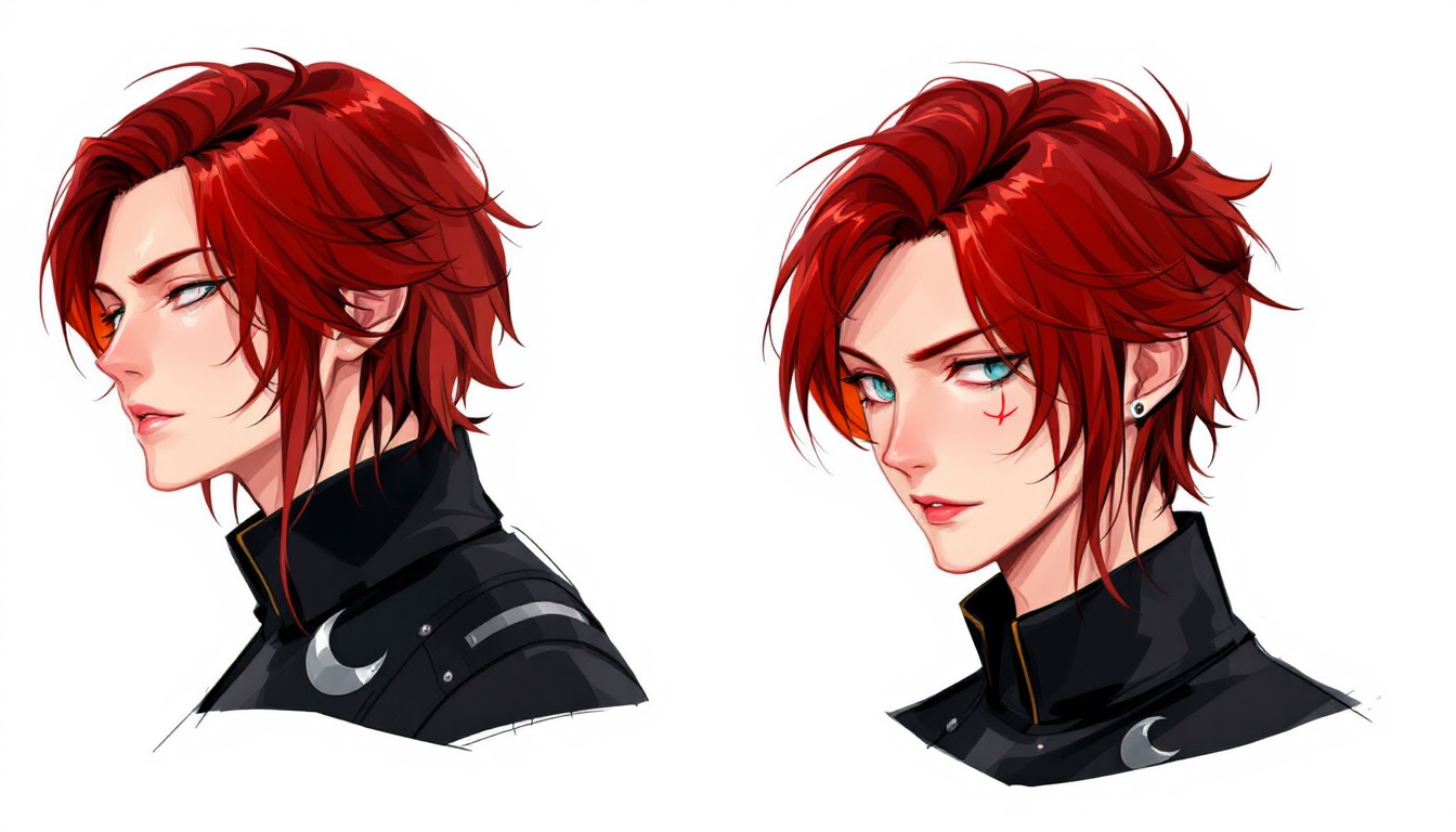 미드저니의 cref 기능으로 다양한 포즈에서 동일한 캐릭터 일관성을 보여주는 모습