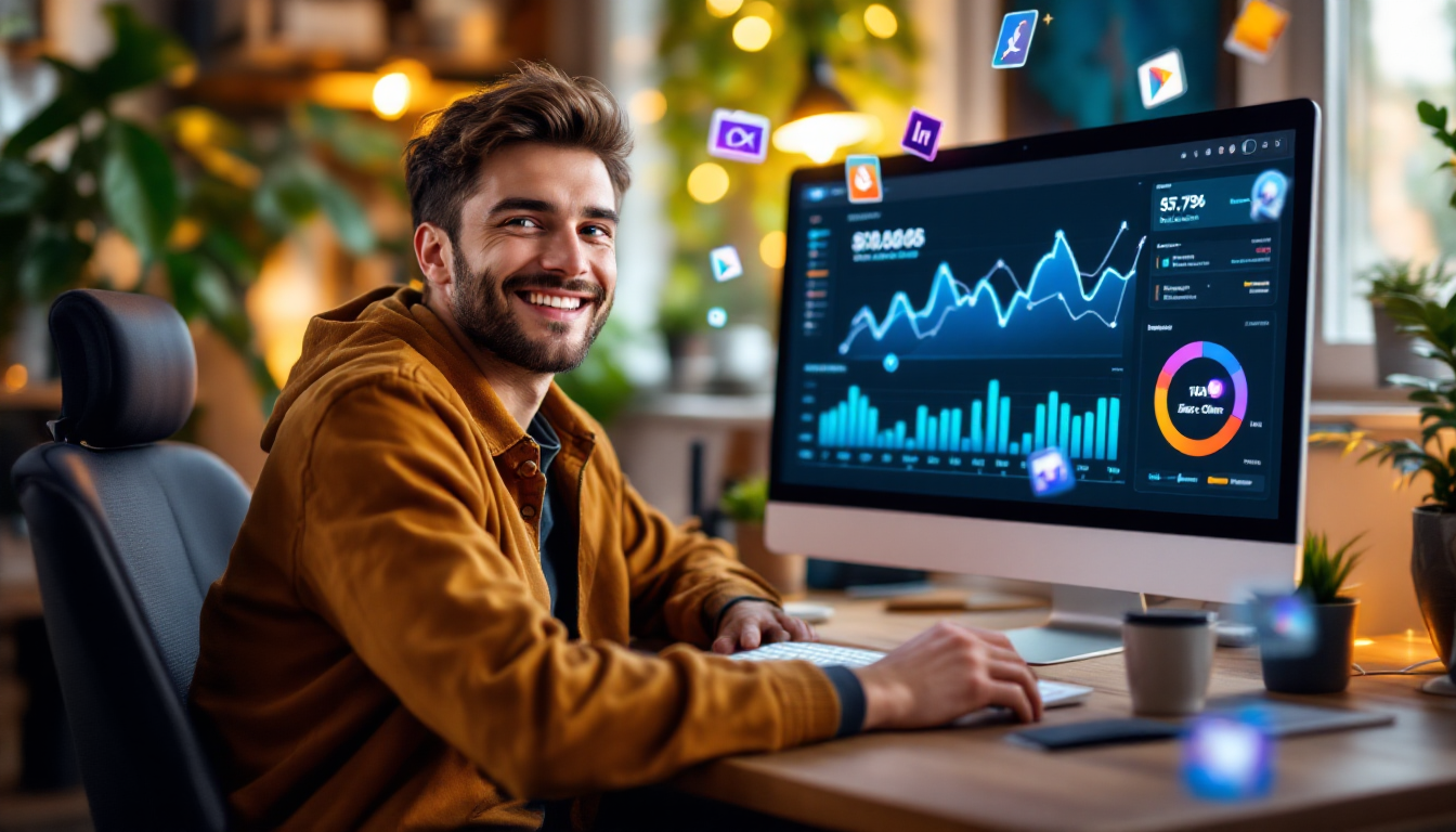 AI 도구를 활용해 채널 구독자 수가 급증한 유튜버의 성공 사례를 나타내는 이미지