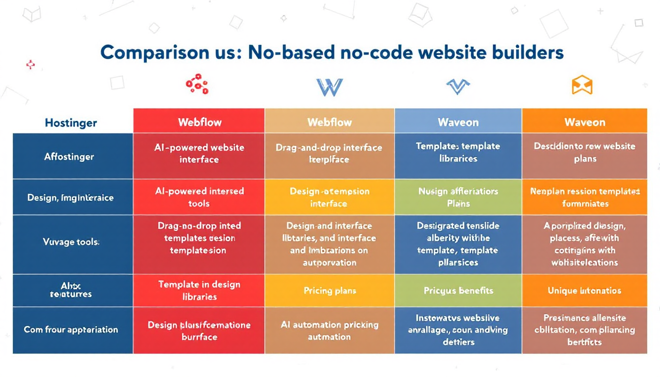 2026년 최고의 AI 노코드 웹사이트 빌더 3종 비교 인포그래픽 이미지