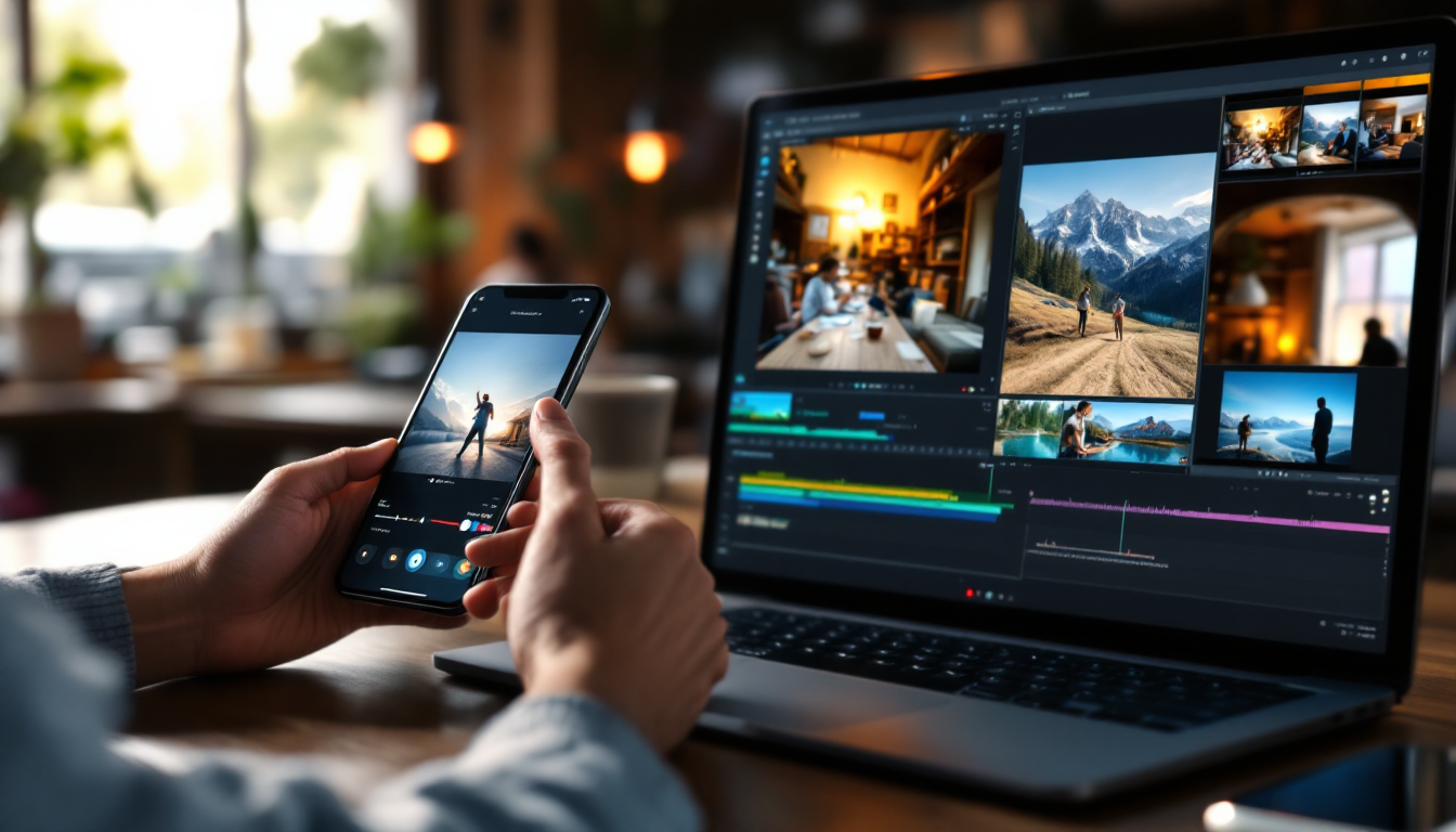 스마트폰과 데스크톱을 오가며 작업하는 CapCut의 멀티 플랫폼 호환성