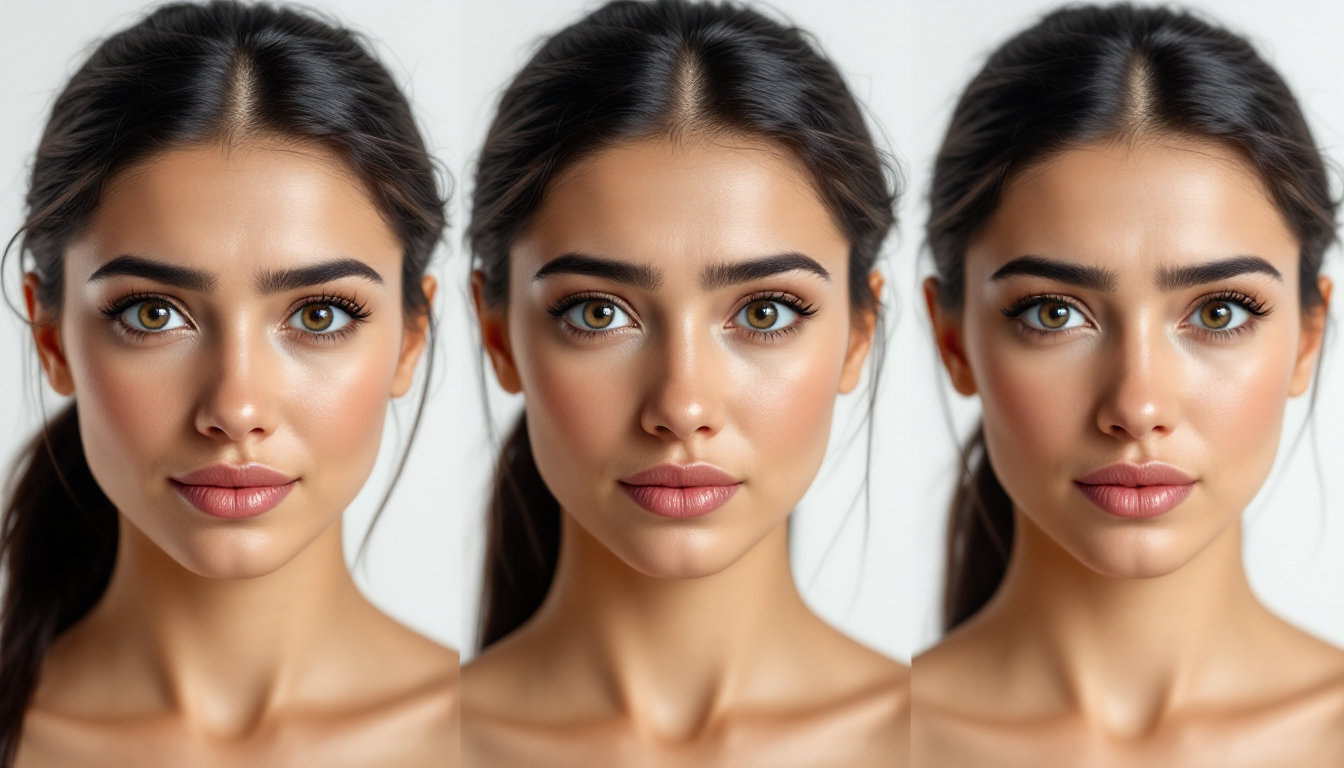 미드저니 프롬프트 작성법으로 다양한 표정을 짓는 같은 여성 캐릭터 이미지 모음