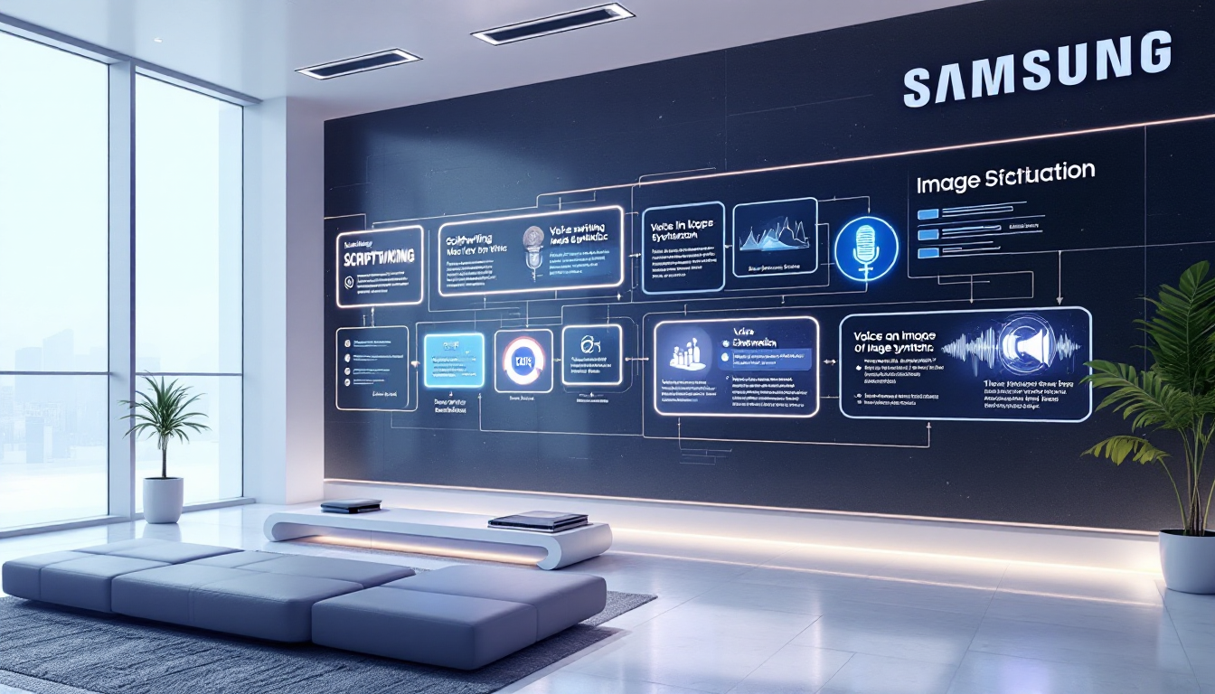 삼성생명의 AI로 완성된 광고 제작 과정을 보여주는 이미지와 혁신적인 브랜드 이미지