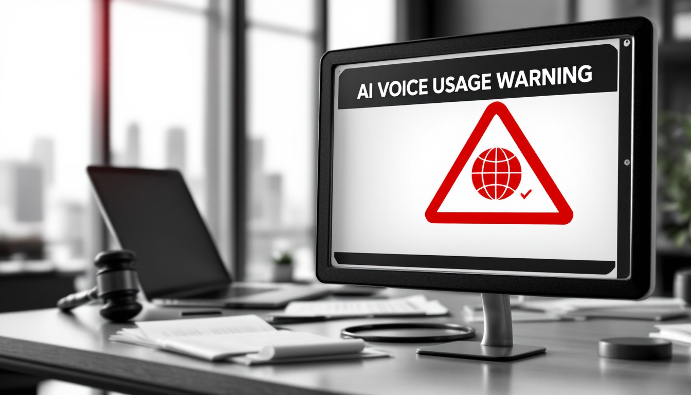 콘텐츠 크리에이터 AI 음성 사용 시 주의해야 할 저작권 경고 이미지