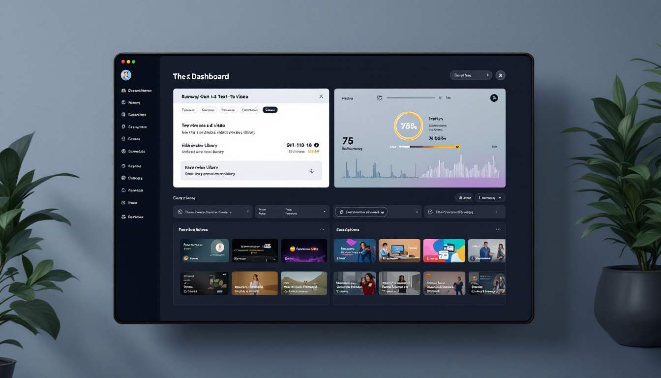 Runway Gen-3 대시보드에서 텍스트 투 비디오 메뉴와 설정 인터페이스를 보여주는 화면