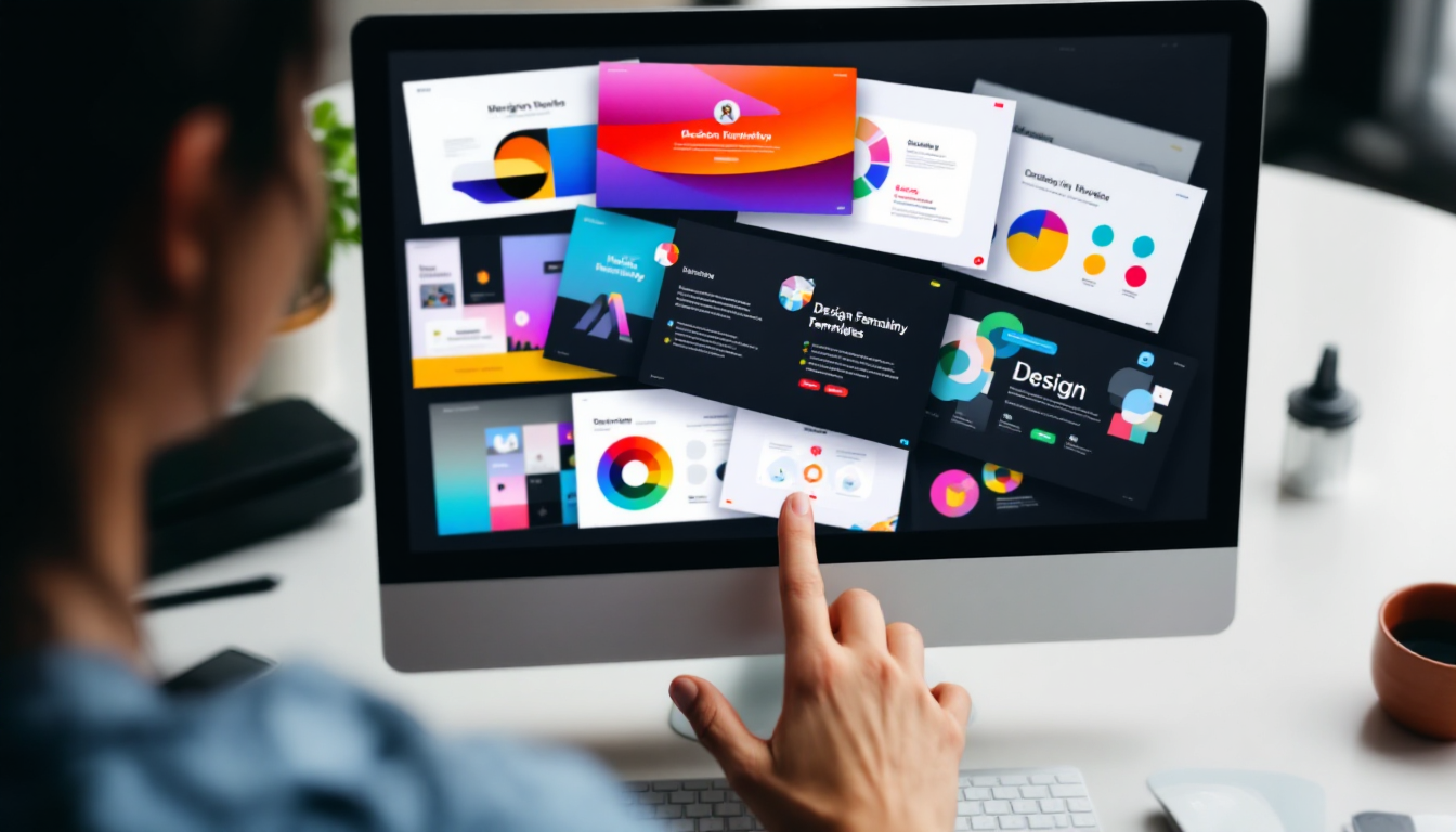 미리캔버스 AI PPT 사용법 4단계: 다양한 디자인 테마 템플릿을 선택하는 화면