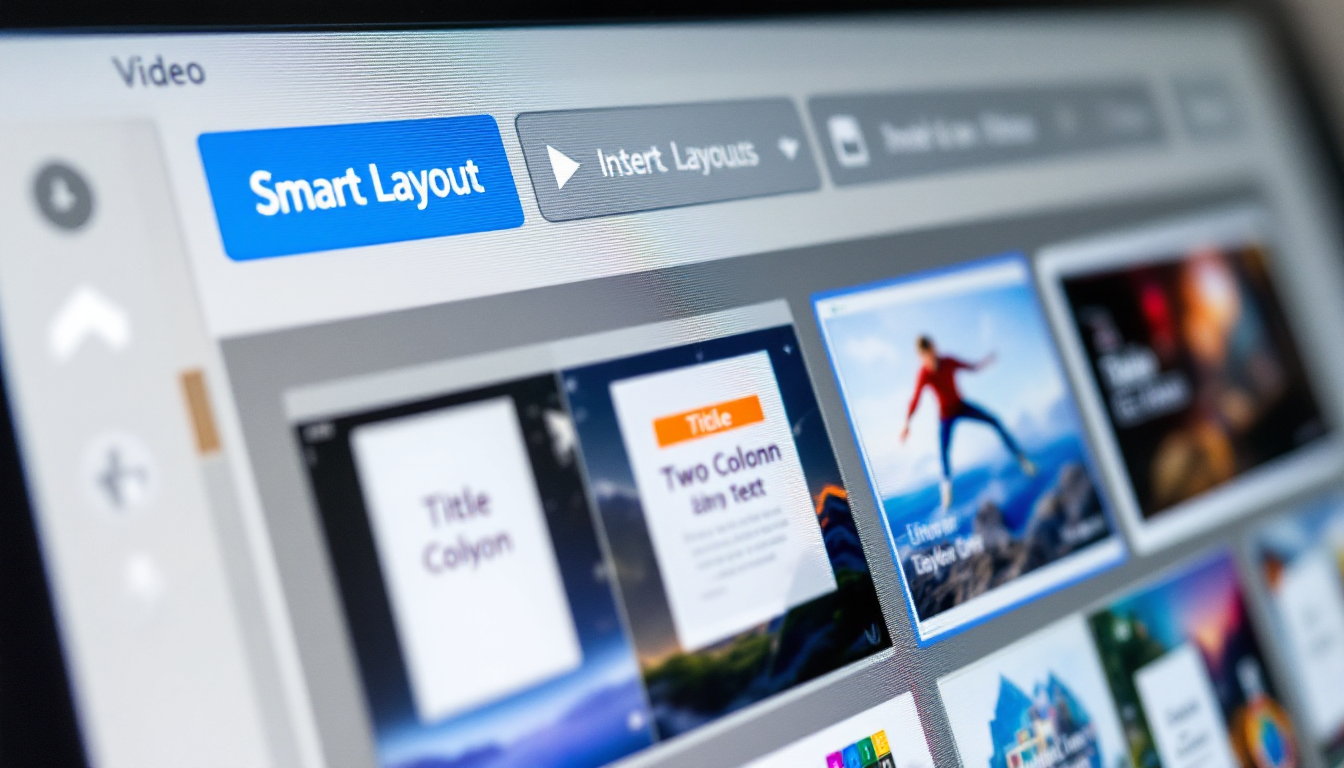 감마 AI 프레젠테이션 슬라이드의 레이아웃 및 디자인 요소 수정 메뉴