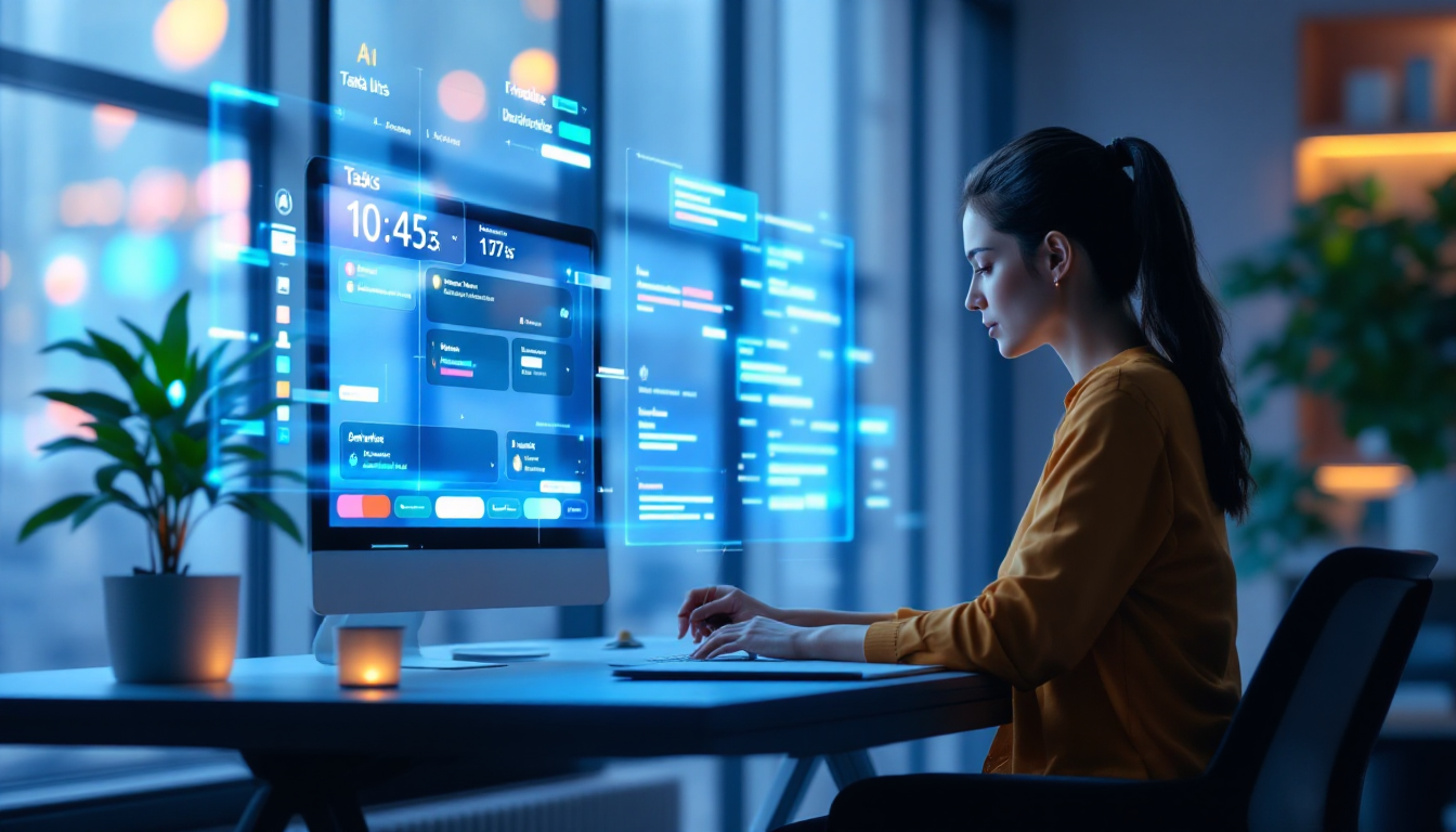 AI 비서가 하루 일정을 자동으로 최적화하는 모습