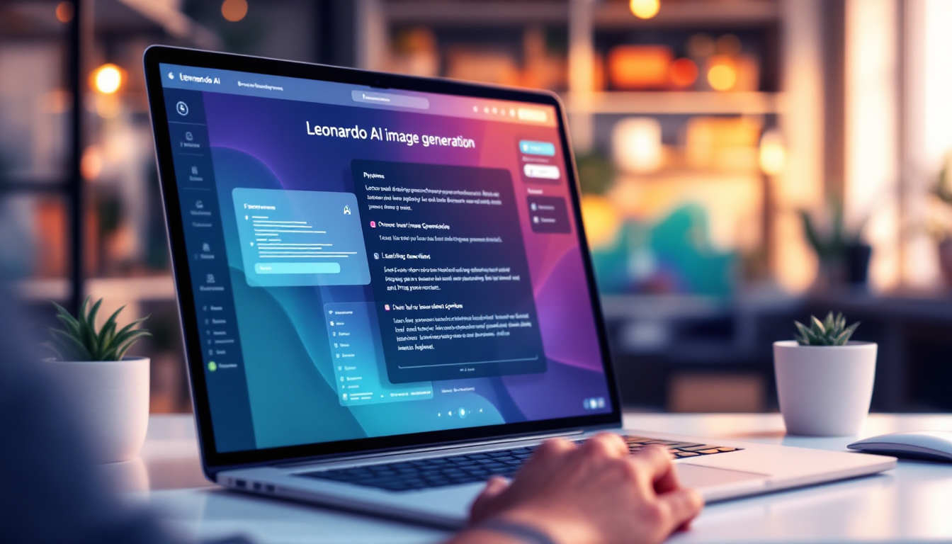 Leonardo ai 플랫폼 사용법을 보여주는 직관적인 사용자 인터페이스 화면