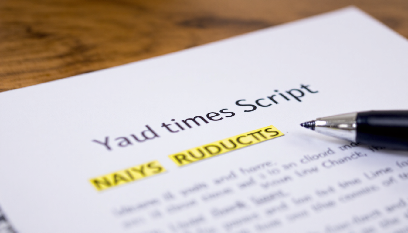 AI 음성 나레이션 제작을 위한 대본 최적화 화면