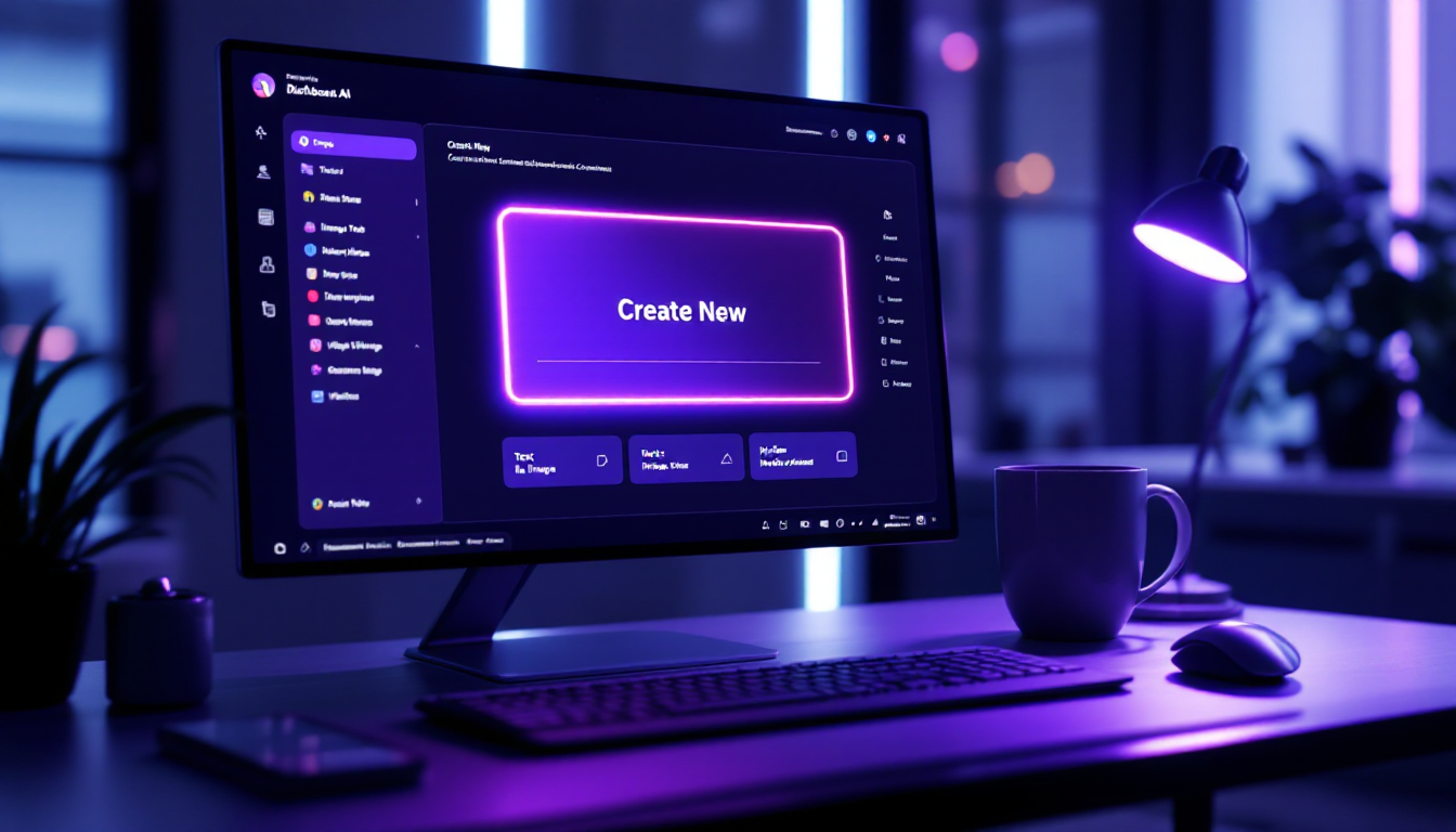 감마 AI 대시보드 작업 공간과 새로 만들기 버튼