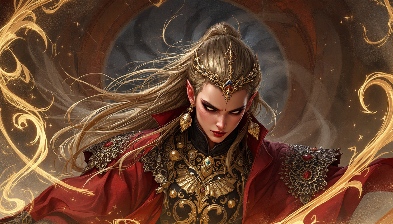 미드저니 AI로 만든 예술적이고 세밀한 판타지 스타일 캐릭터 초상화