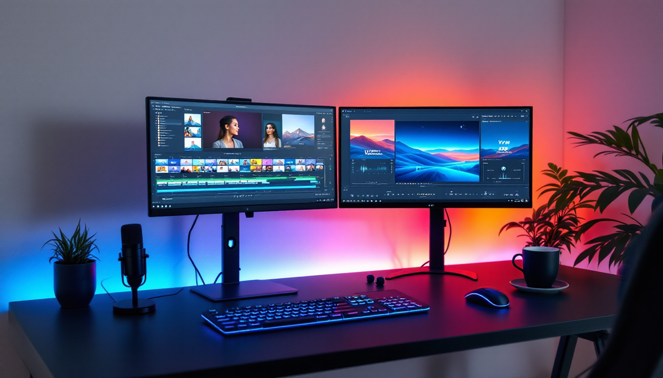 쇼츠 영상 제작에 최적화된 브루 AI 영상 편집 및 더빙 작업 현장 이미지